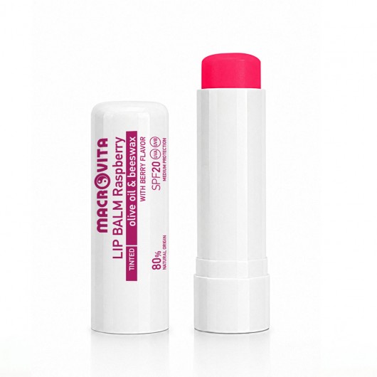 Macrovita Lip Balm Raspberry SPF20 Tinted